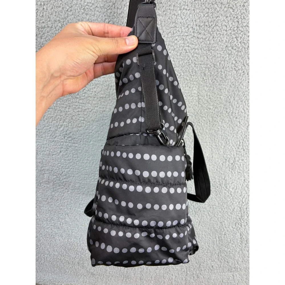 Skip Hop Riverside Ultra Light Diaper Bag Tote Womens Black Polka Dot Carryall